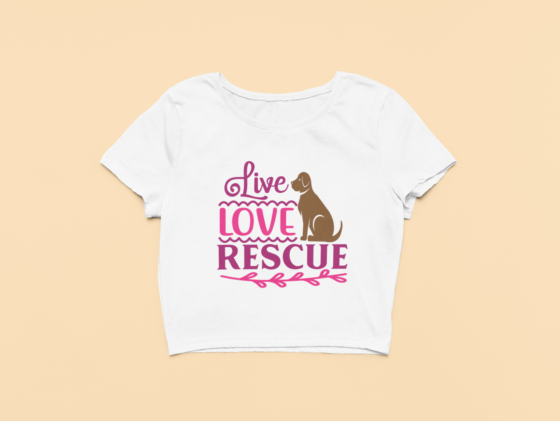 "Live, Love, Rescue" - Crop Top