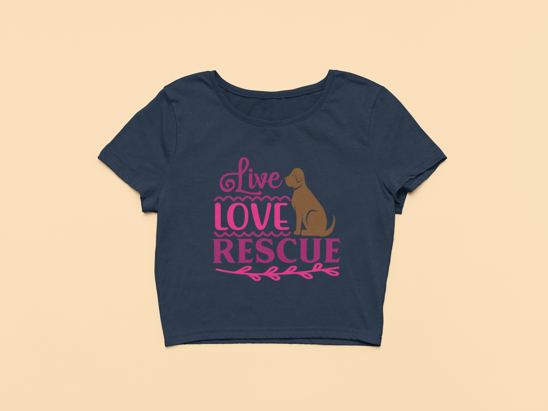 "Live, Love, Rescue" - Crop Top