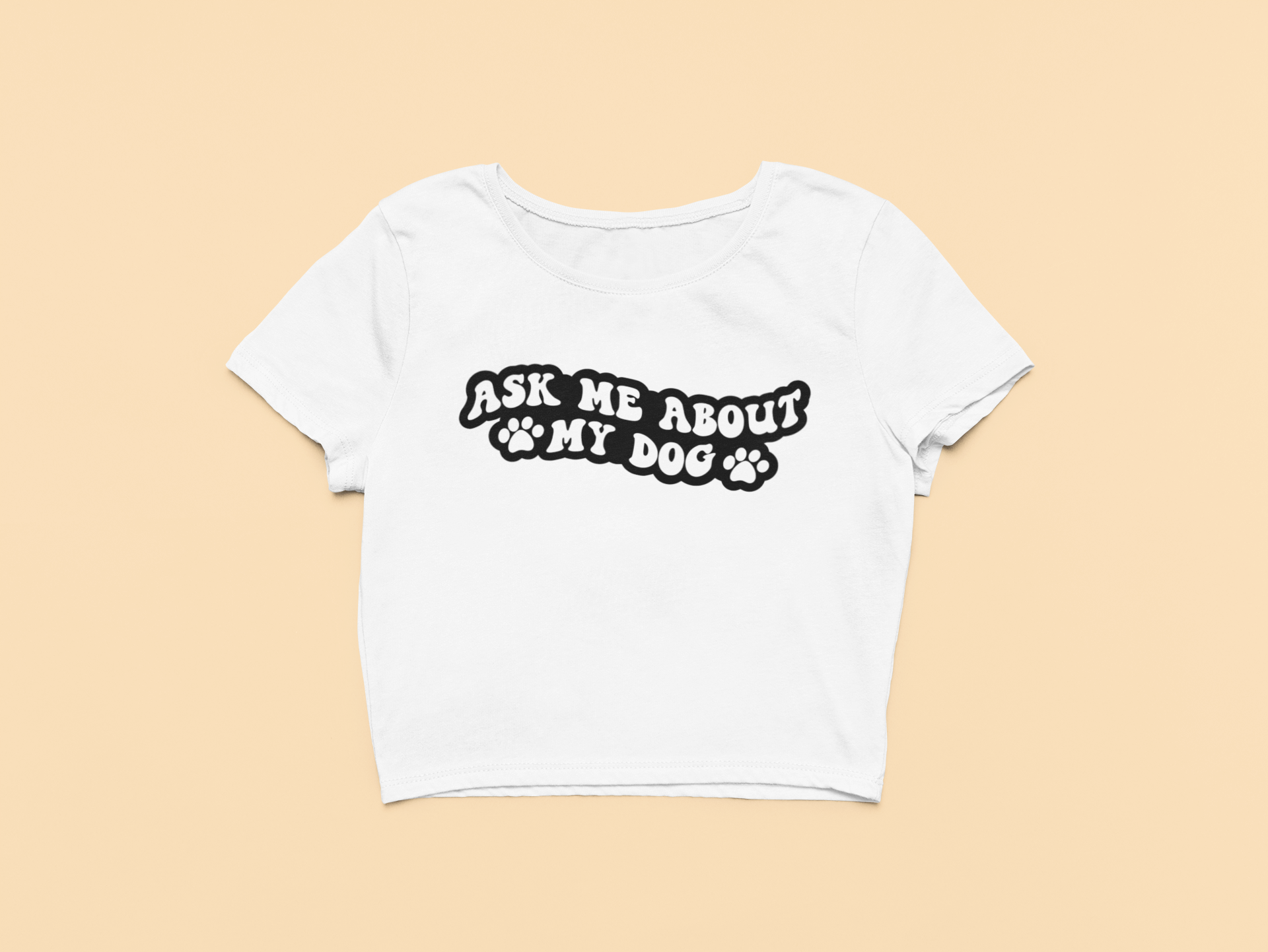 "Ask Me About" - Crop Top