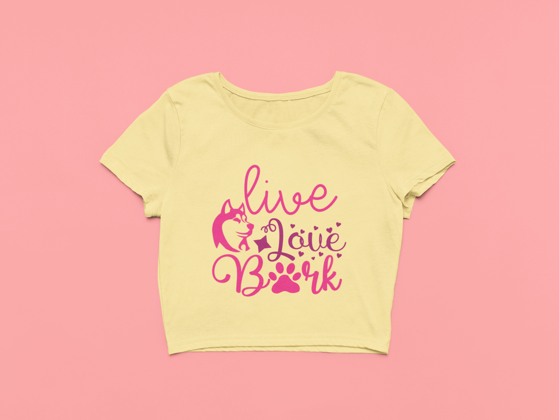 "Live, Love, Bark" - Crop Top