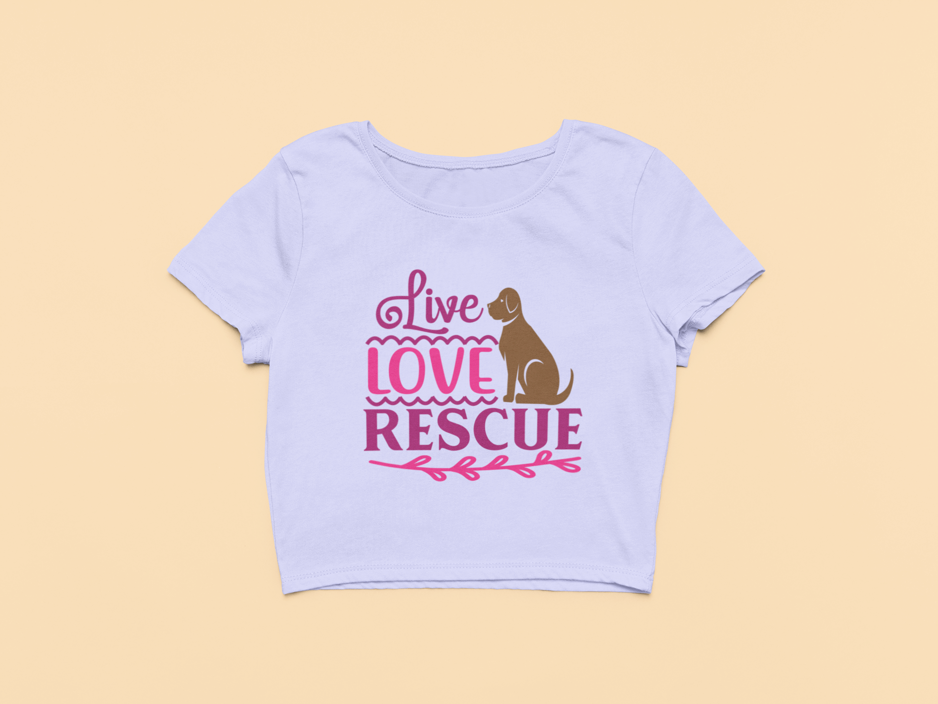 "Live, Love, Rescue" - Crop Top