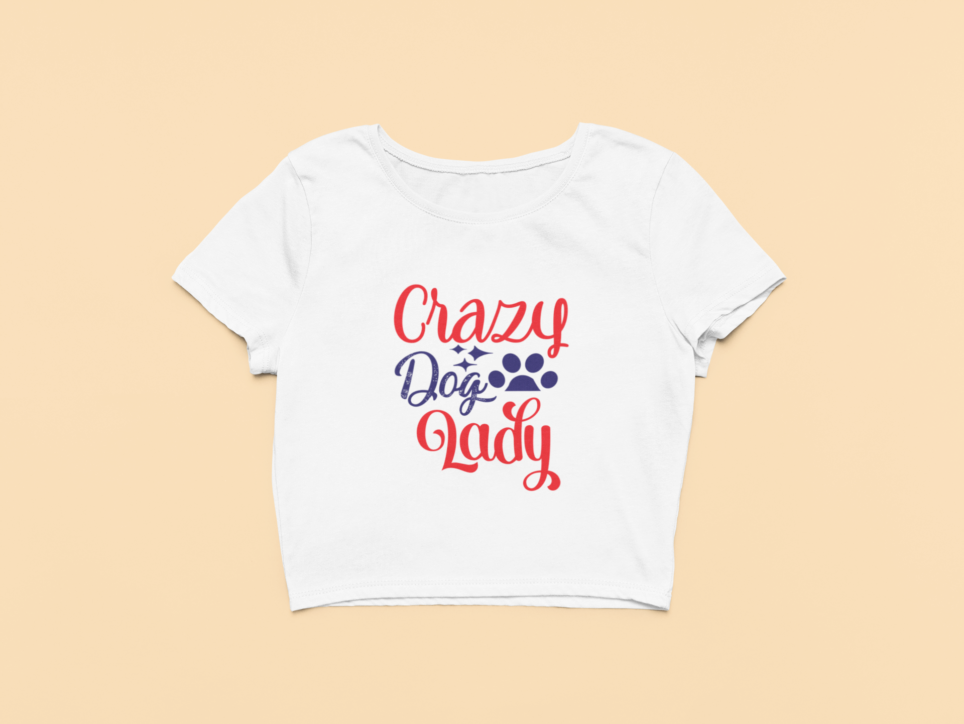 "Crazy Dog Lady" - Crop Top