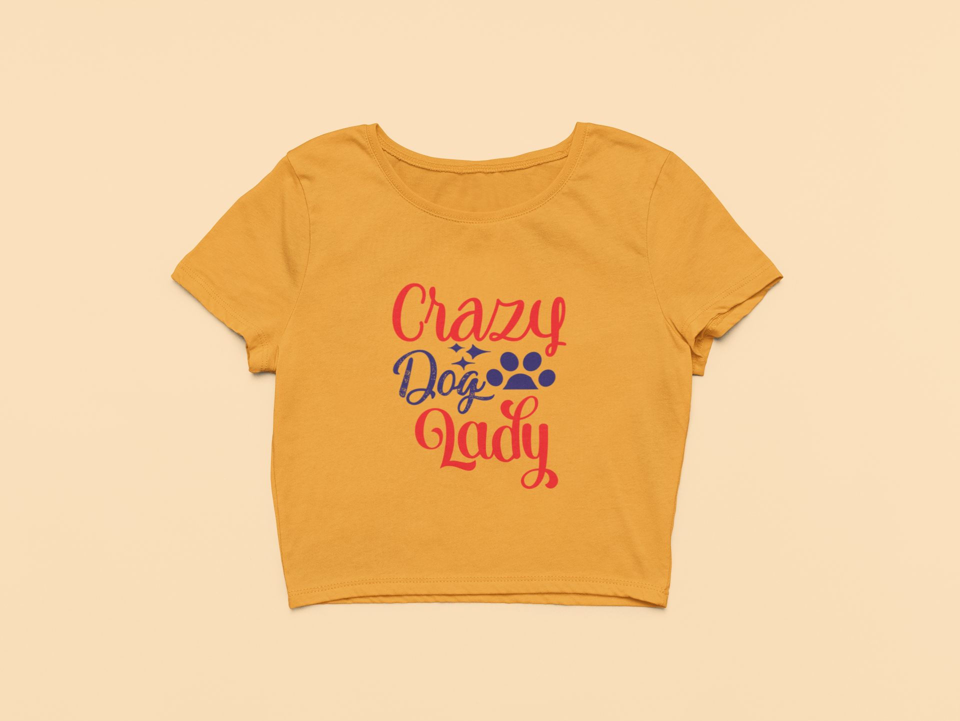 "Crazy Dog Lady" - Crop Top