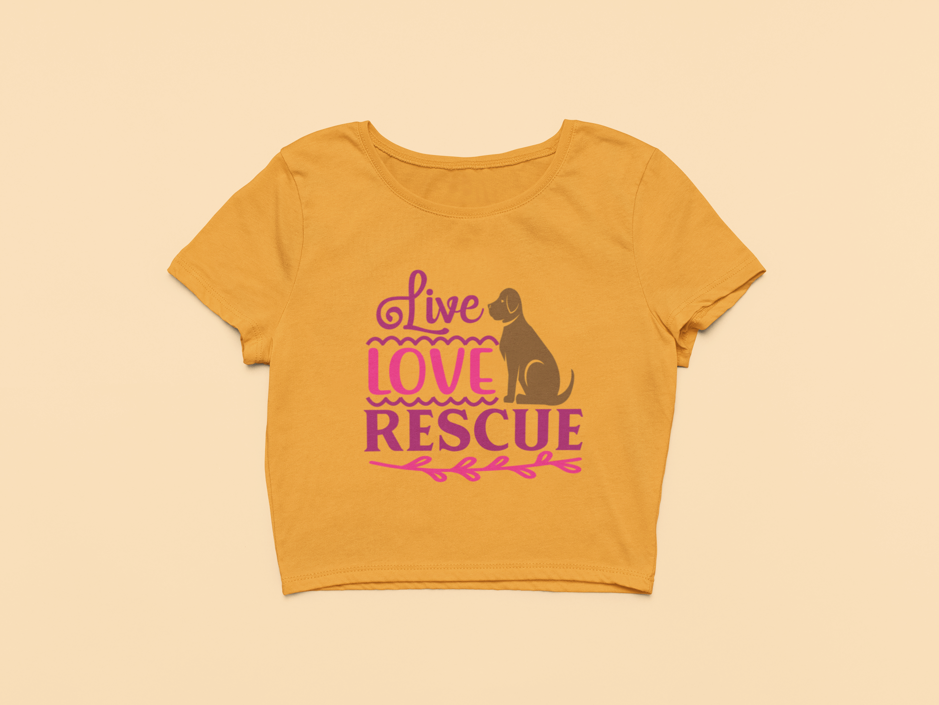 "Live, Love, Rescue" - Crop Top