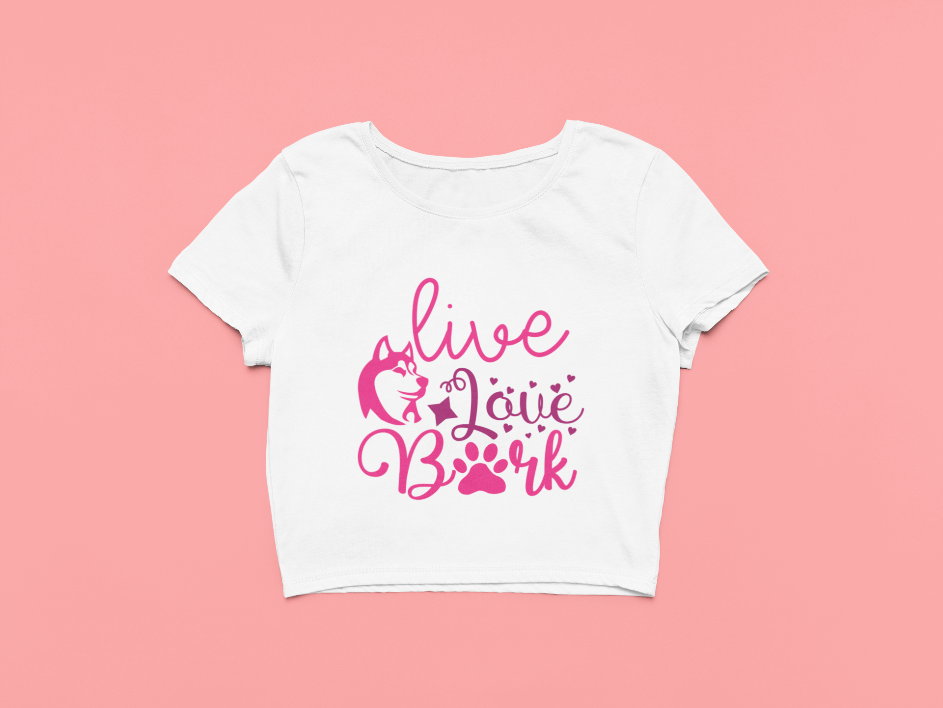 "Live, Love, Bark" - Crop Top