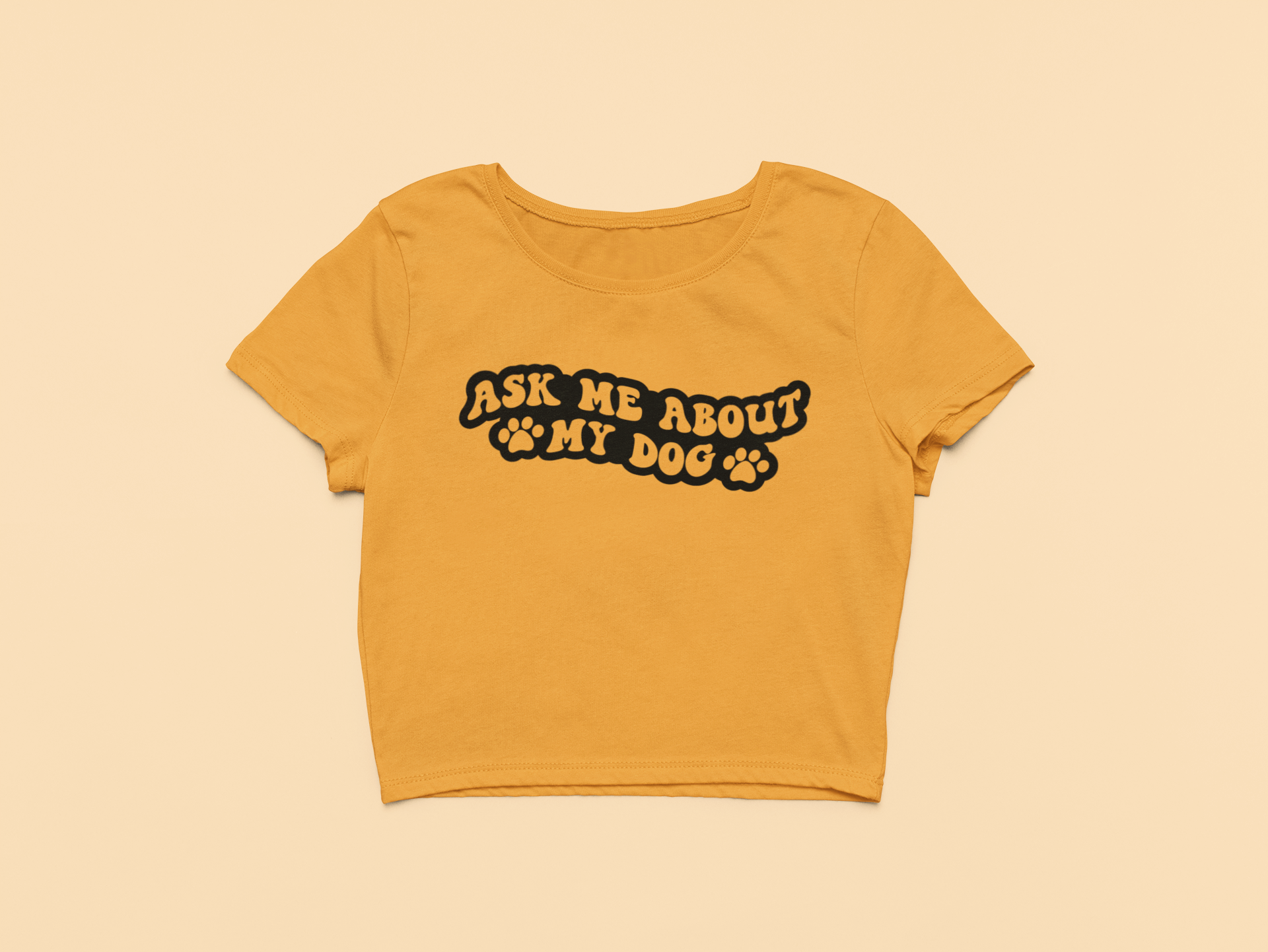 "Ask Me About" - Crop Top