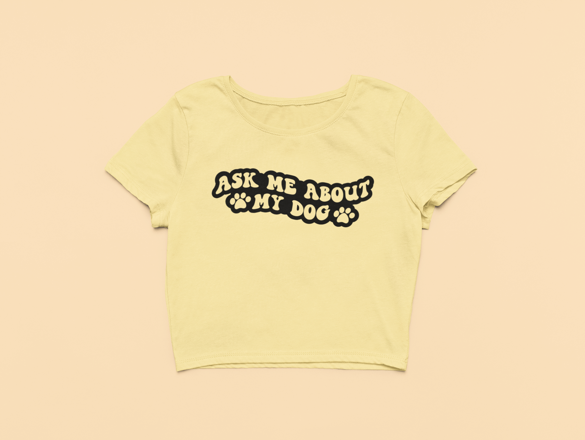 "Ask Me About" - Crop Top