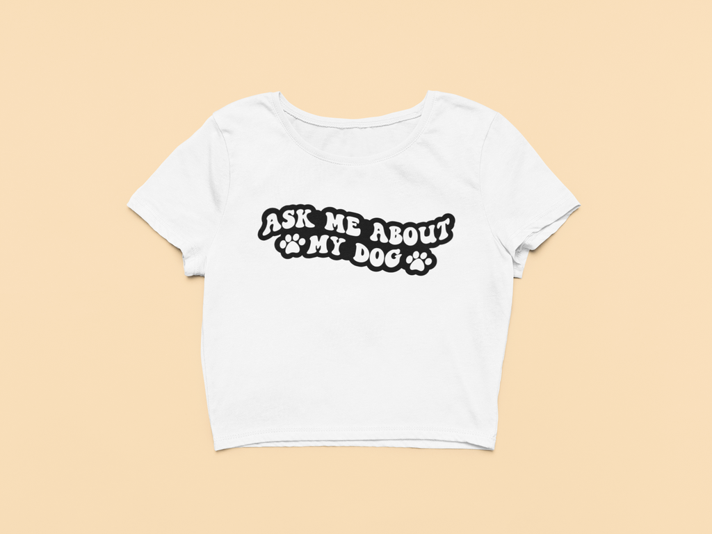 "Ask Me About" - Crop Top