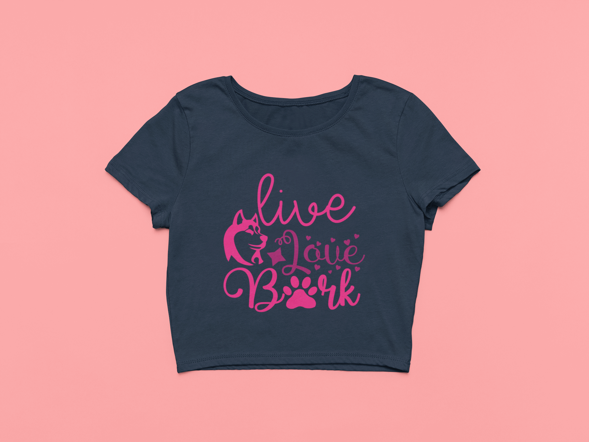 "Live, Love, Bark" - Crop Top