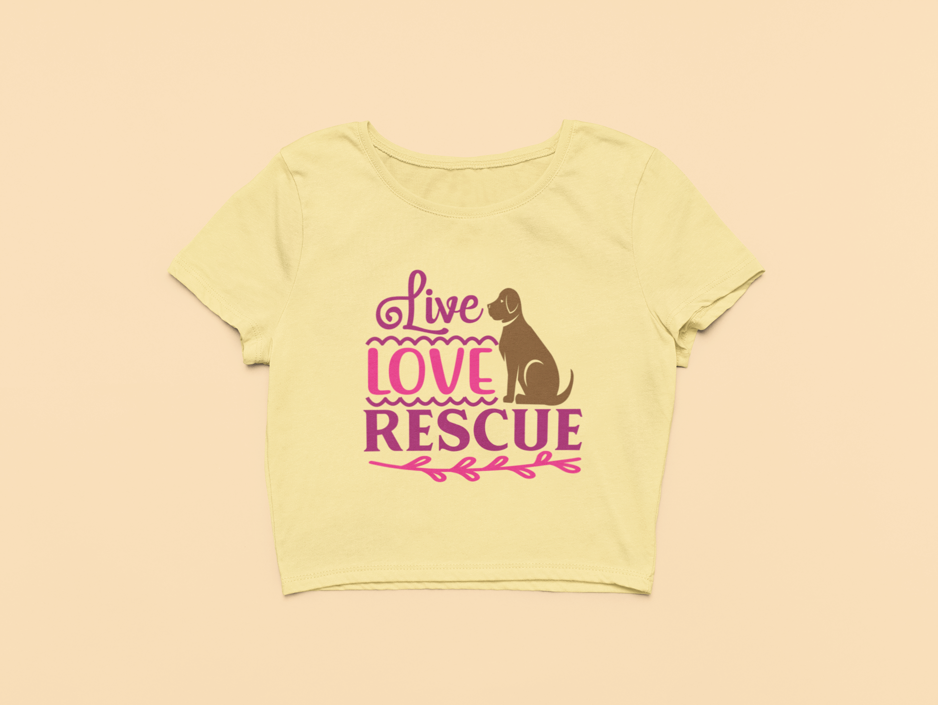 "Live, Love, Rescue" - Crop Top