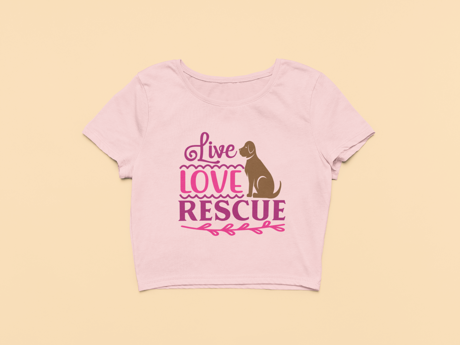 "Live, Love, Rescue" - Crop Top