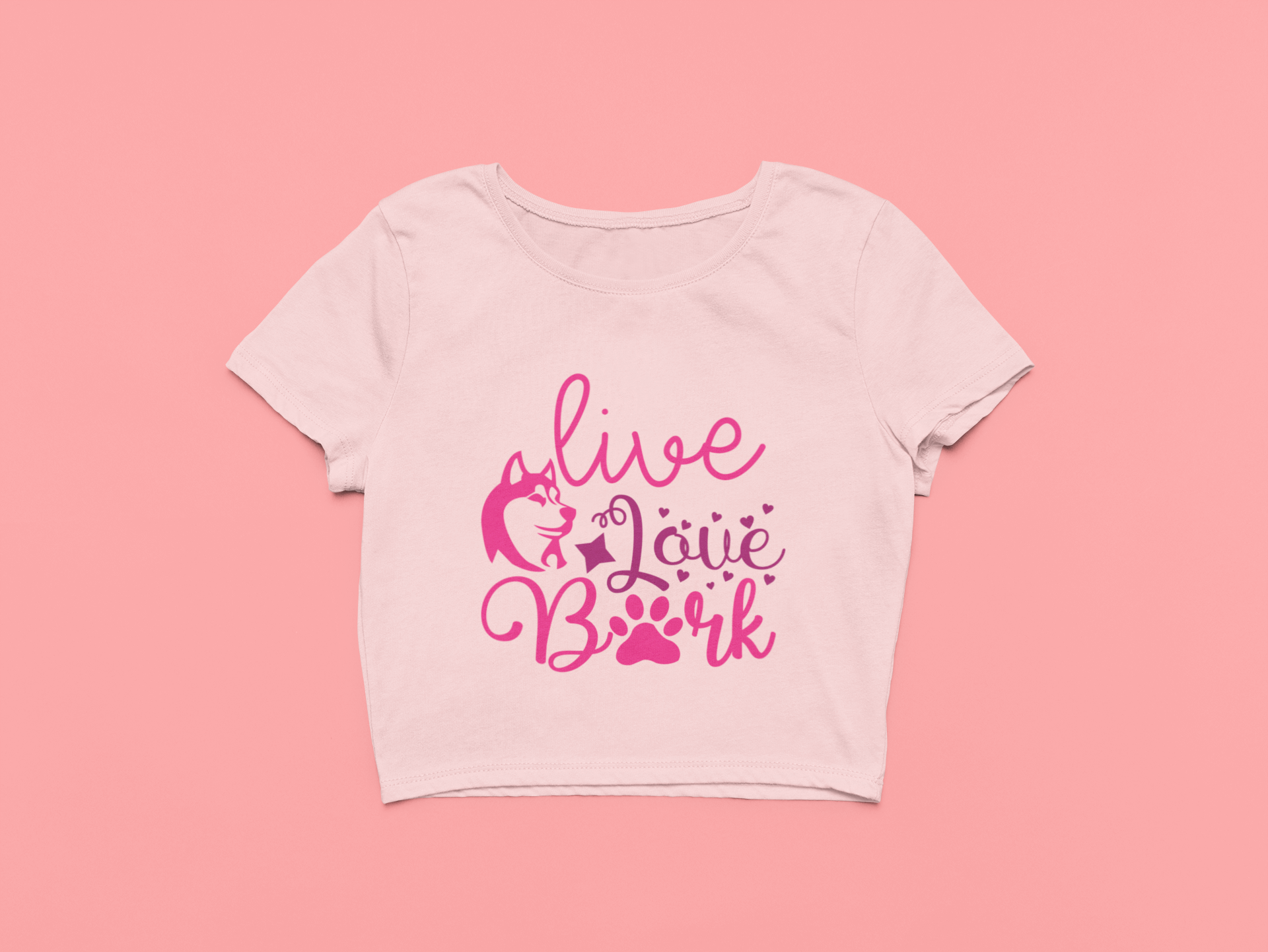 "Live, Love, Bark" - Crop Top