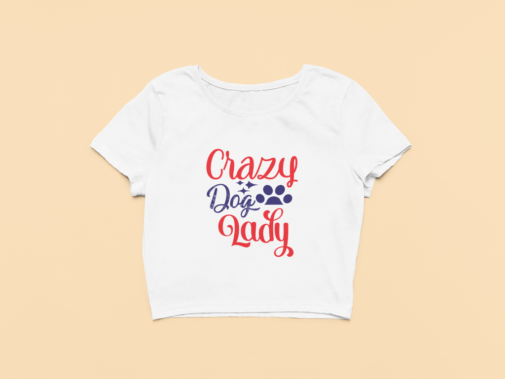 "Crazy Dog Lady" - Crop Top