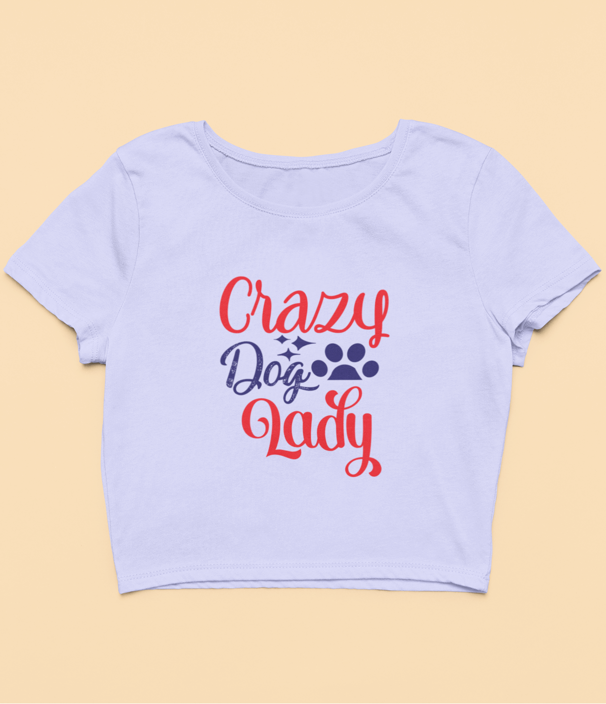 "Crazy Dog Lady" - Crop Top