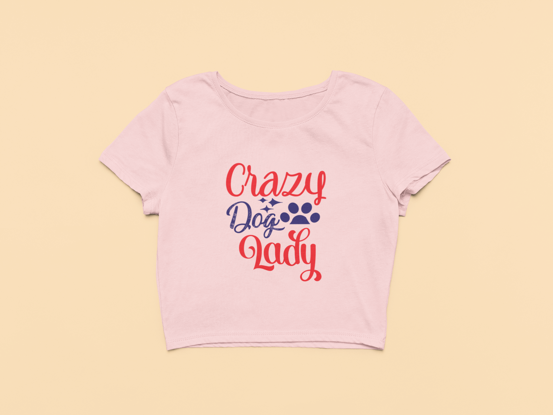 "Crazy Dog Lady" - Crop Top