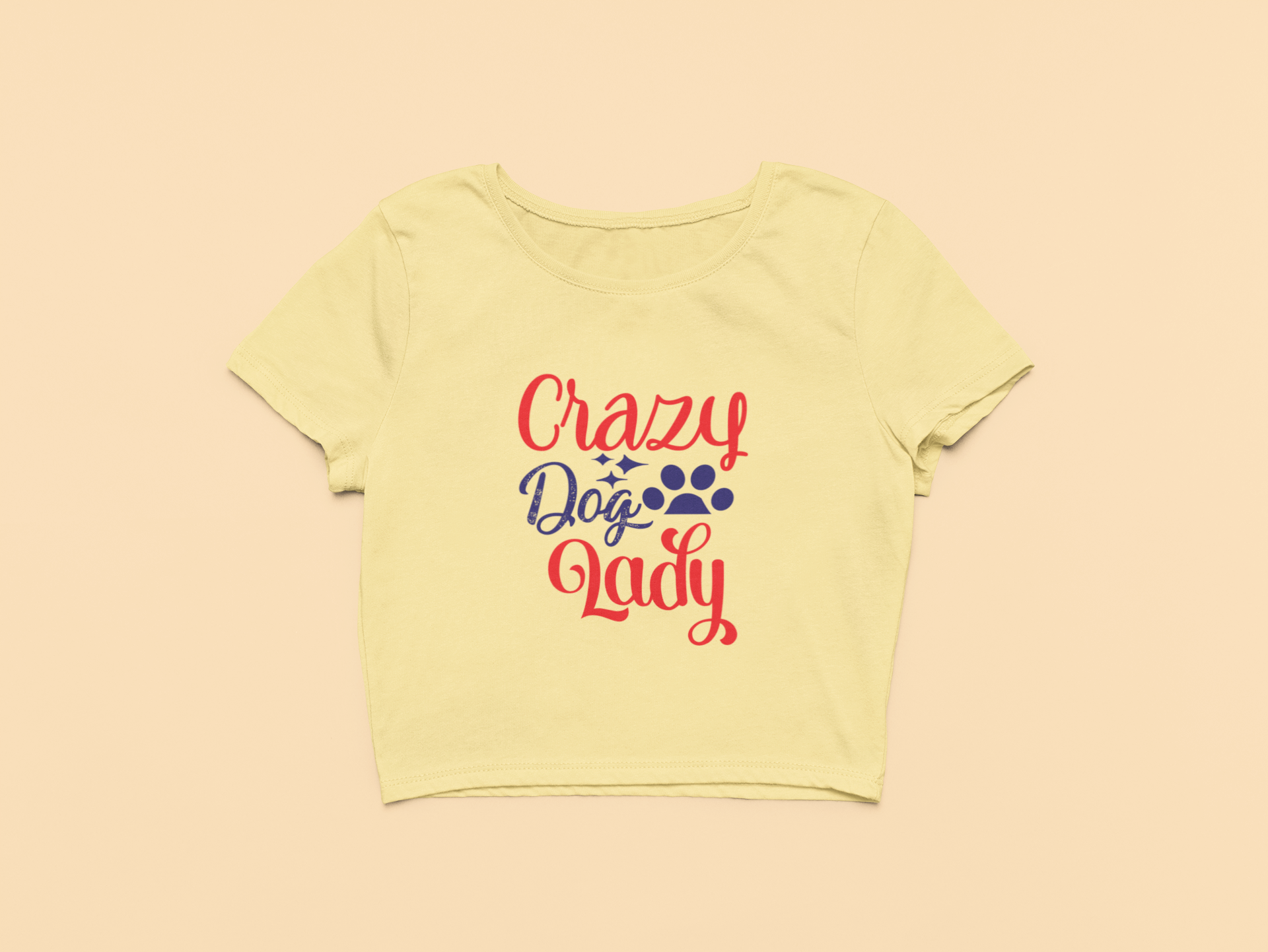 "Crazy Dog Lady" - Crop Top