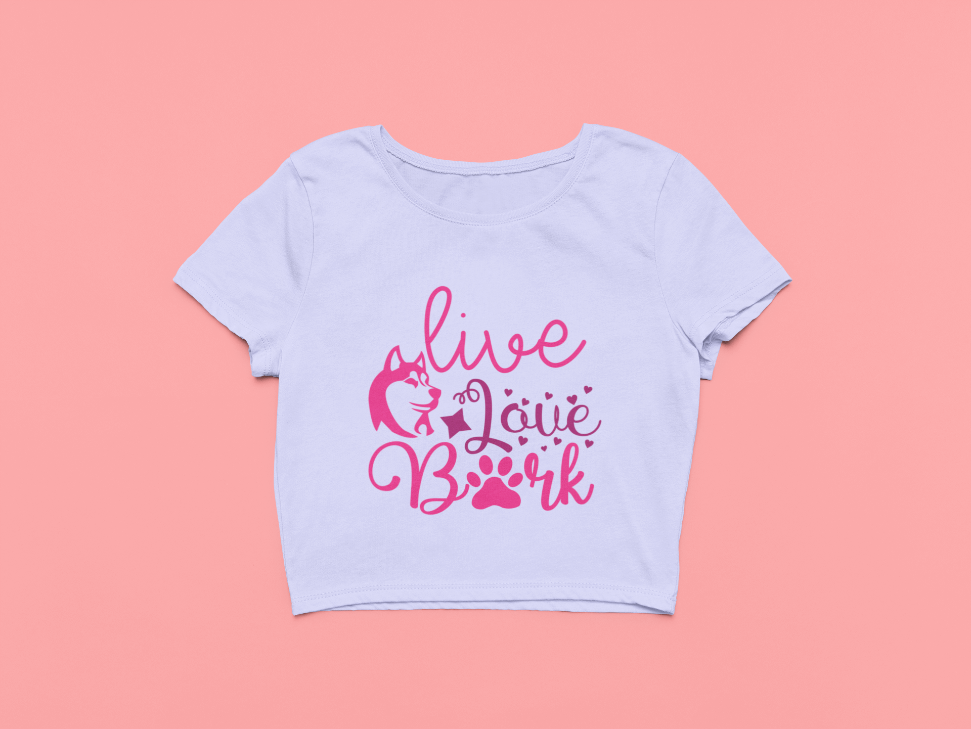 "Live, Love, Bark" - Crop Top