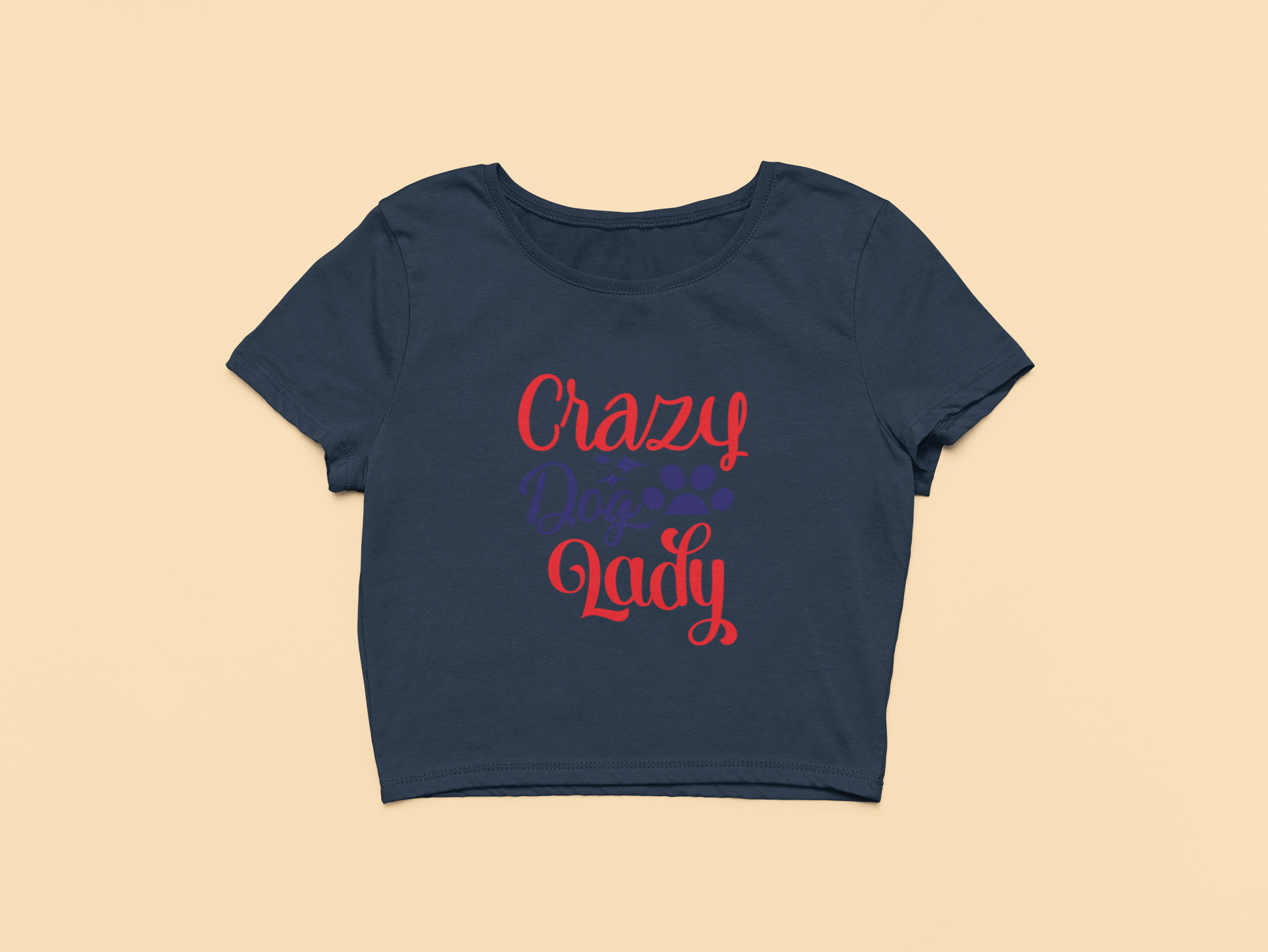 "Crazy Dog Lady" - Crop Top