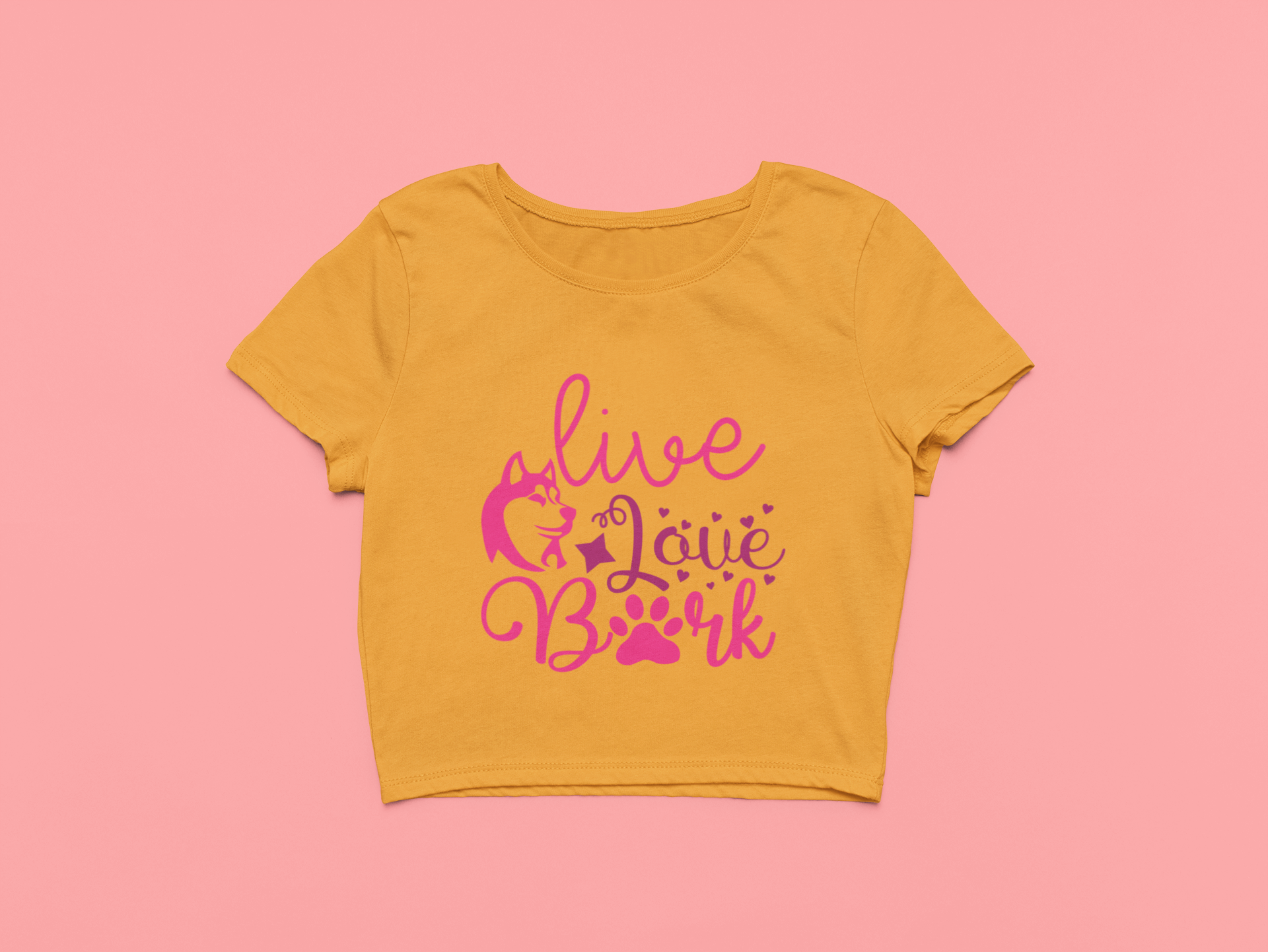 "Live, Love, Bark" - Crop Top